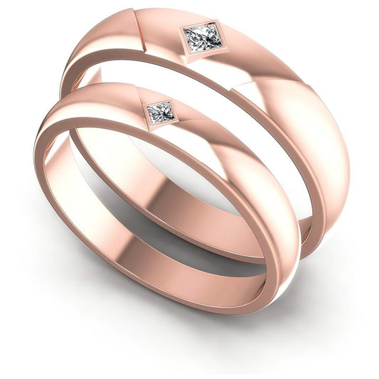 Princess Cut Diamonds Wedding Sets in 18KT White Gold