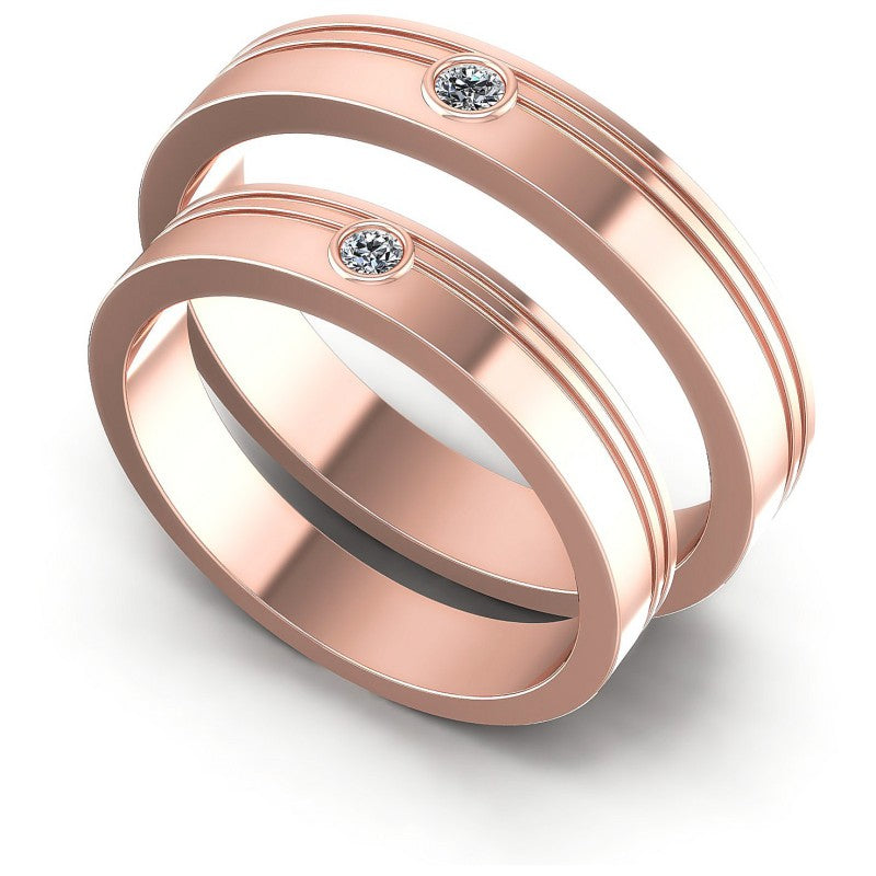 Round Cut Diamonds Wedding Sets in 18KT White Gold