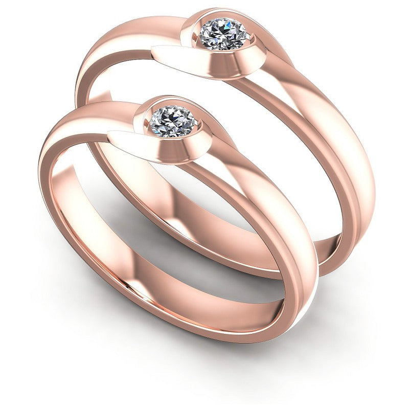 Round Cut Diamonds Wedding Sets in 18KT White Gold