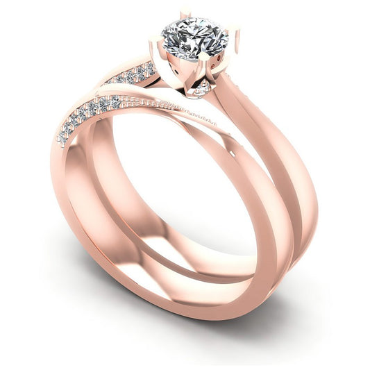 Round Diamonds 0.65CT Bridal Set in 18KT White Gold