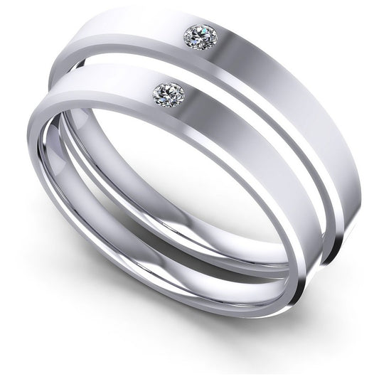 Round Cut Diamonds Wedding Sets in 14KT White Gold
