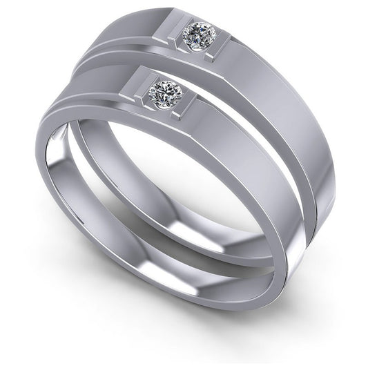 Round Cut Diamonds Wedding Sets in 14KT White Gold