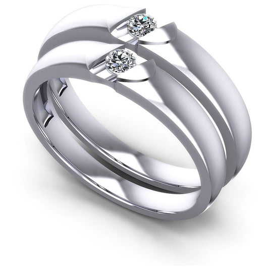 Round Cut Diamonds Wedding Sets in 14KT White Gold