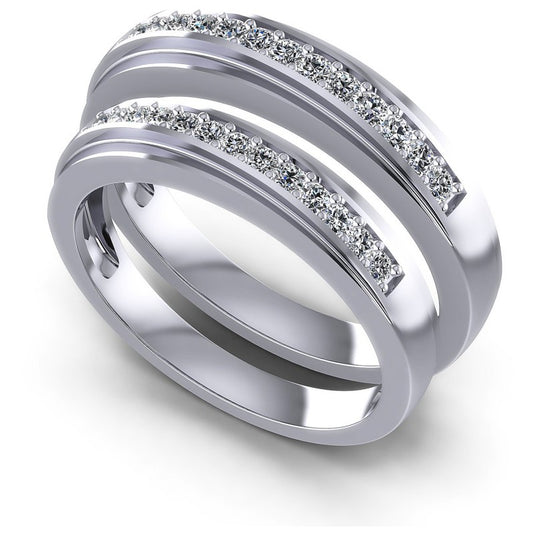 Round Cut Diamonds Wedding Sets in 14KT White Gold