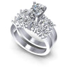 Pear And Oval Cut Diamonds Bridal Set in 14KT White Gold