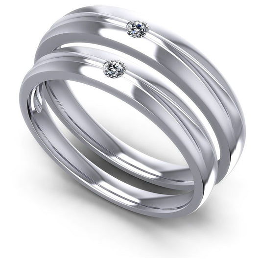 Round Cut Diamonds Wedding Sets in 14KT White Gold