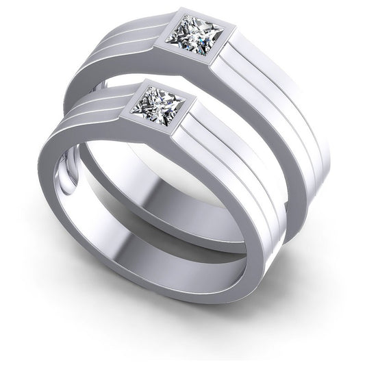 Princess Cut Diamonds Wedding Sets in 14KT White Gold