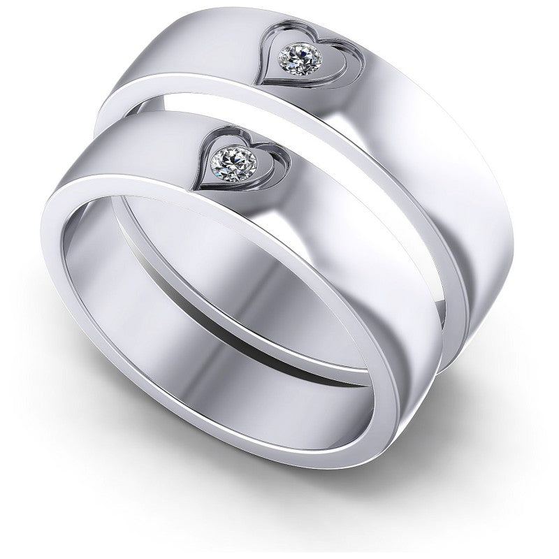 Round Cut Diamonds Wedding Sets in 14KT White Gold