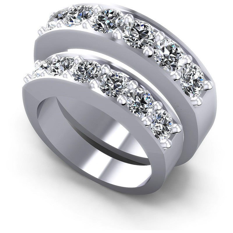 Round Cut Diamonds Wedding Sets in 14KT White Gold