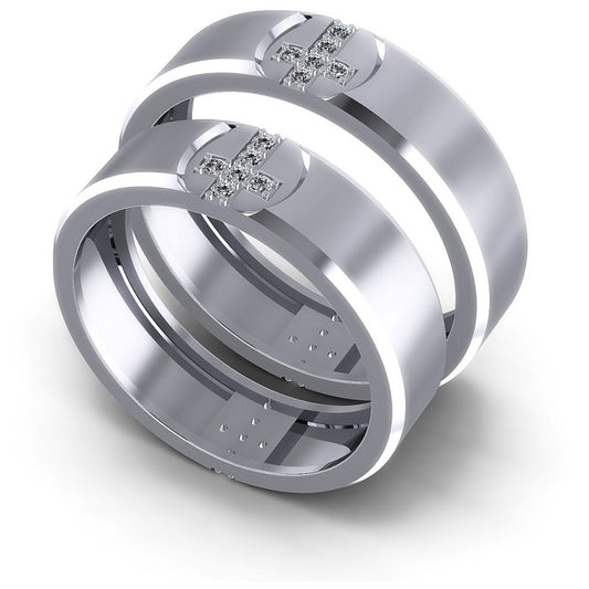 Round Cut Diamonds Wedding Sets in 14KT White Gold