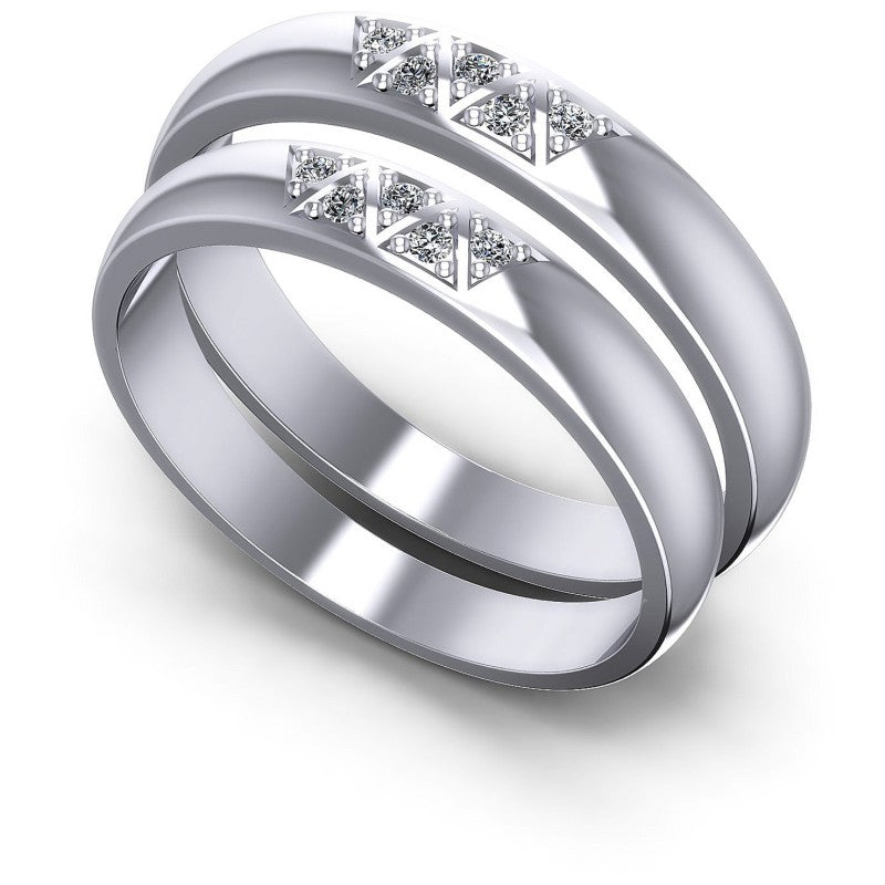 Round Cut Diamonds Wedding Sets in 14KT White Gold