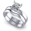 Princess Cut Diamonds Bridal Set in 14KT White Gold