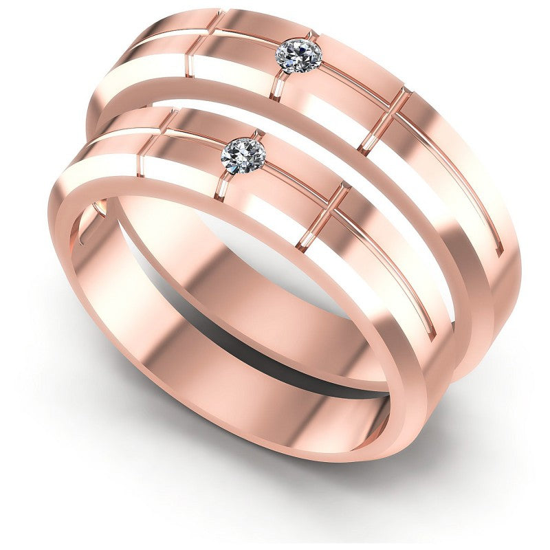 Round Cut Diamonds Wedding Sets in 18KT White Gold
