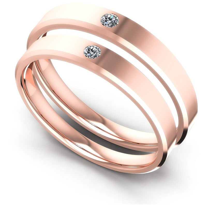 Round Cut Diamonds Wedding Sets in 18KT White Gold