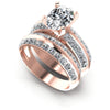 Princess And Oval Cut Diamonds Bridal Set in 18KT White Gold