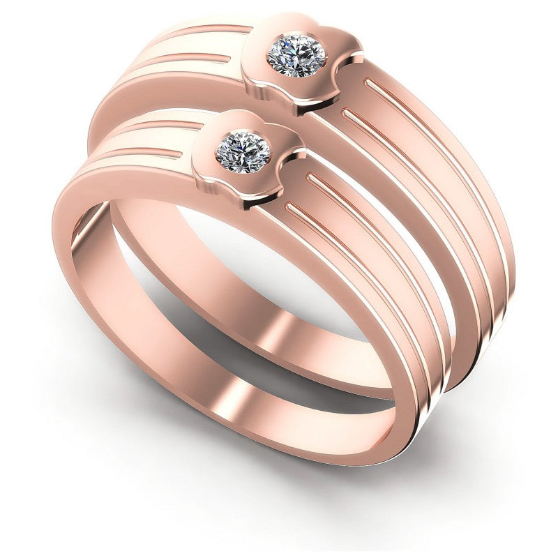 Round Cut Diamonds Wedding Sets in 18KT White Gold
