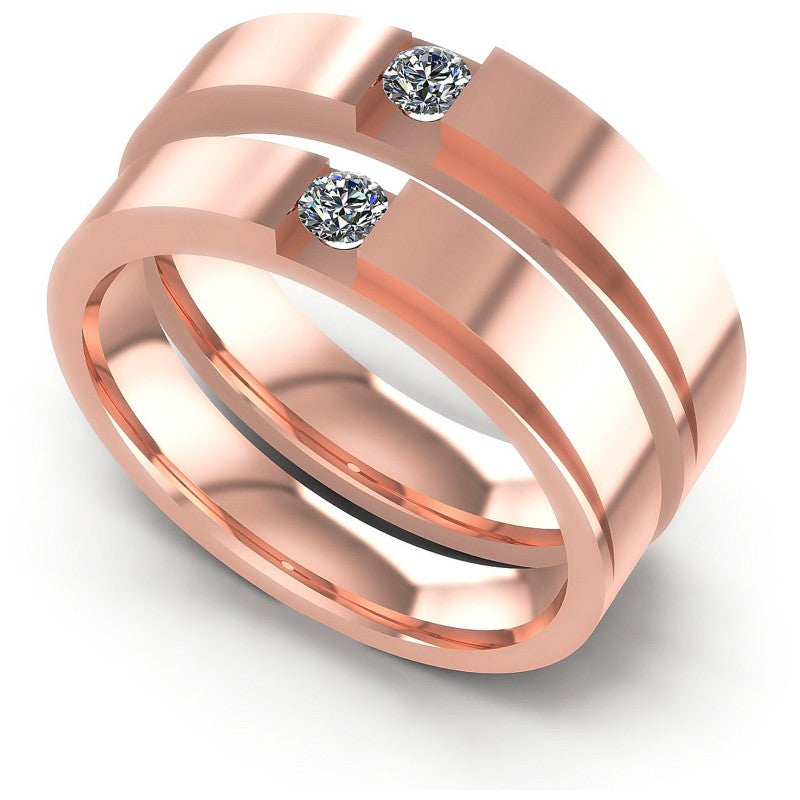 Round Cut Diamonds Wedding Sets in 18KT White Gold