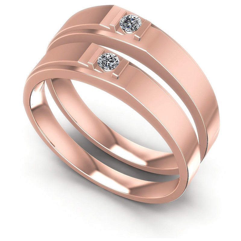 Round Cut Diamonds Wedding Sets in 18KT White Gold