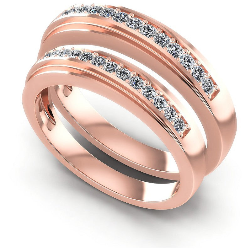 Round Cut Diamonds Wedding Sets in 18KT White Gold