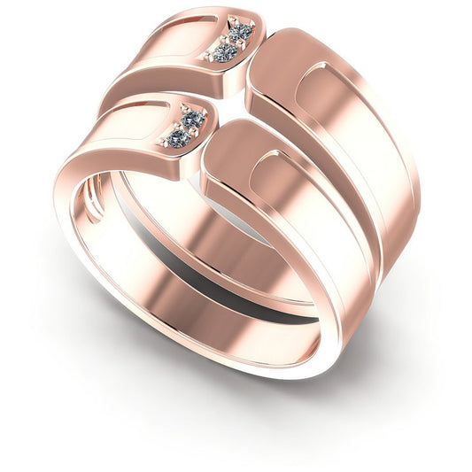 Round Cut Diamonds Wedding Sets in 18KT White Gold