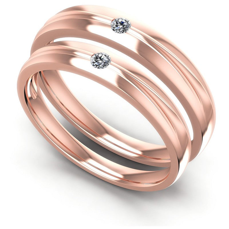 Round Cut Diamonds Wedding Sets in 18KT White Gold