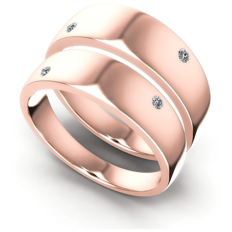 Round Cut Diamonds Wedding Sets in 18KT White Gold