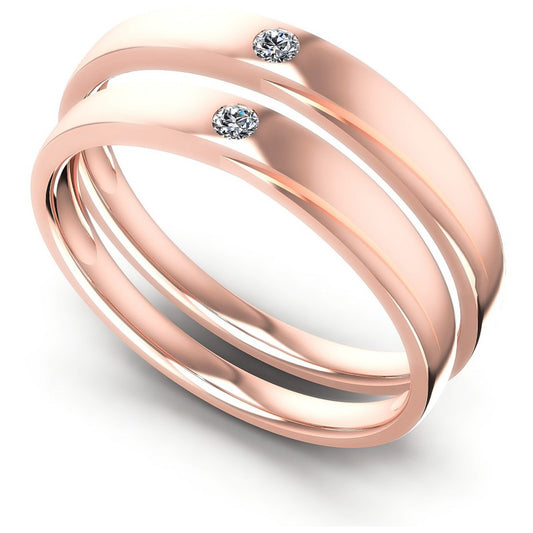 Round Cut Diamonds Wedding Sets in 18KT White Gold