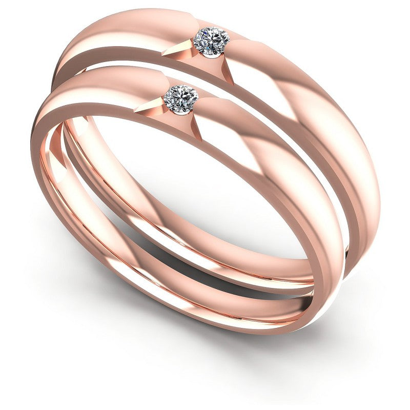 Round Cut Diamonds Wedding Sets in 18KT White Gold