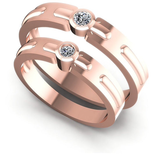 Round Cut Diamonds Wedding Sets in 18KT White Gold