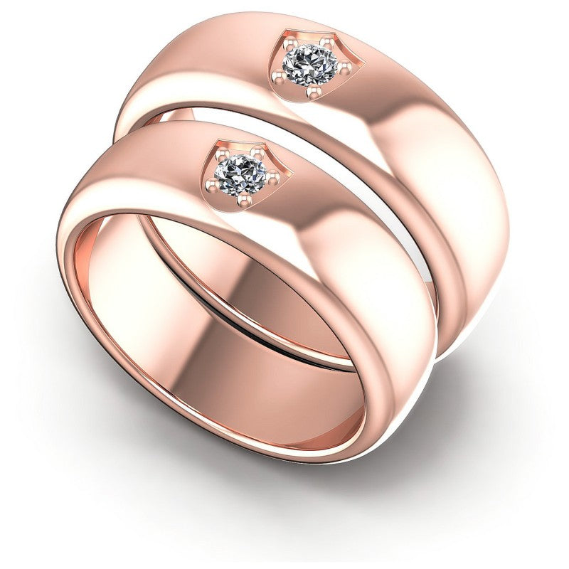 Round Cut Diamonds Wedding Sets in 18KT White Gold