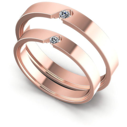 Round Cut Diamonds Wedding Sets in 18KT White Gold