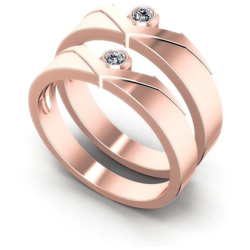 Round Cut Diamonds Wedding Sets in 18KT White Gold