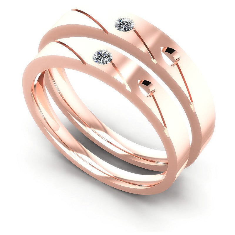 Round Cut Diamonds Wedding Sets in 18KT White Gold