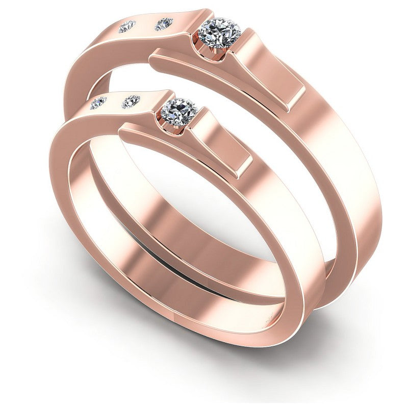 Round Cut Diamonds Wedding Sets in 18KT White Gold