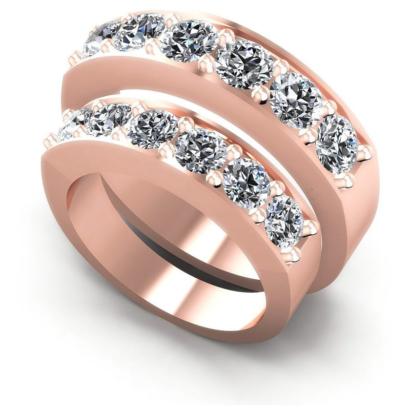Round Cut Diamonds Wedding Sets in 18KT White Gold