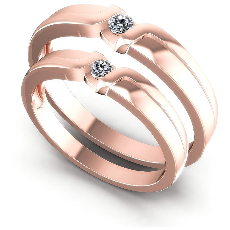 Round Cut Diamonds Wedding Sets in 18KT White Gold