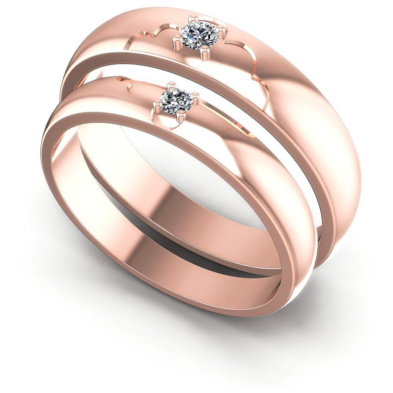 Round Cut Diamonds Wedding Sets in 18KT White Gold