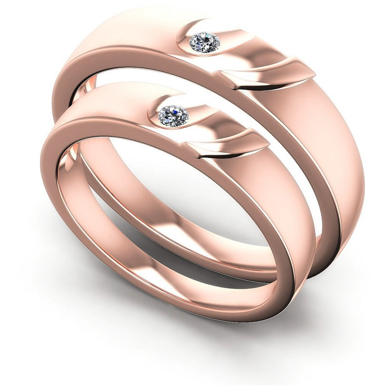 Round Cut Diamonds Wedding Sets in 18KT White Gold