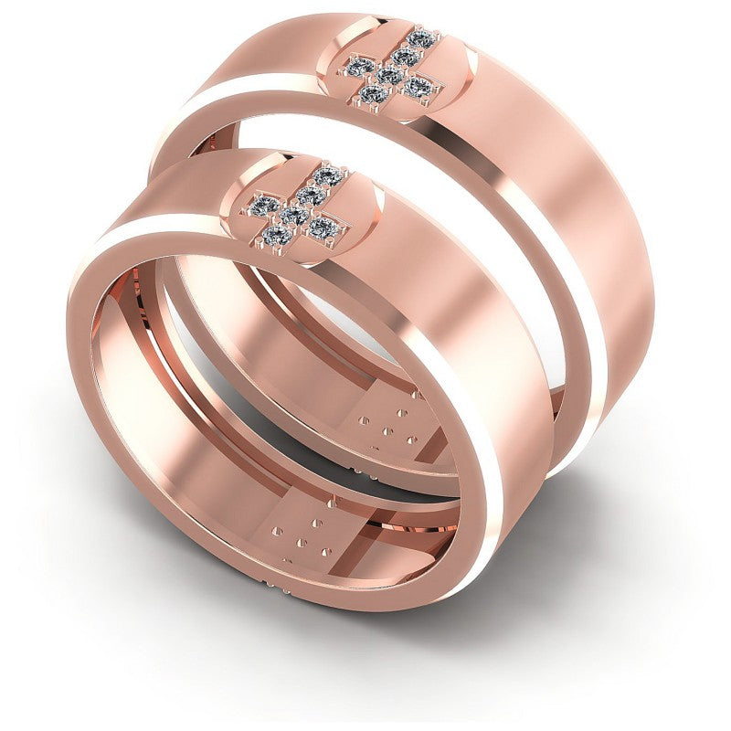 Round Cut Diamonds Wedding Sets in 18KT White Gold