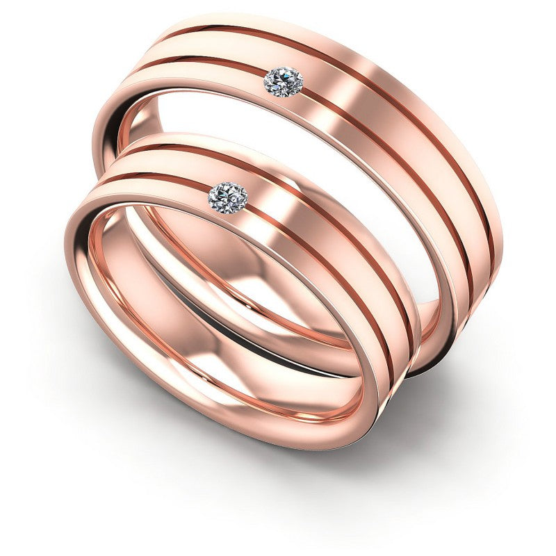 Round Cut Diamonds Wedding Sets in 18KT White Gold