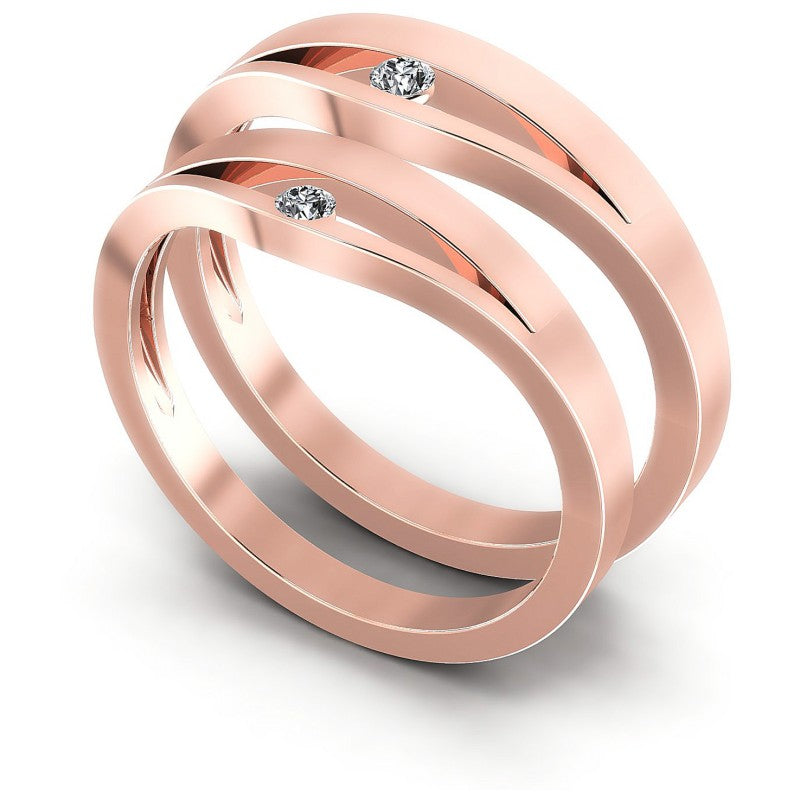 Round Cut Diamonds Wedding Sets in 18KT White Gold