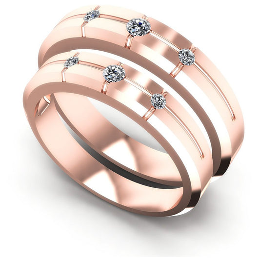 Round Cut Diamonds Wedding Sets in 18KT White Gold