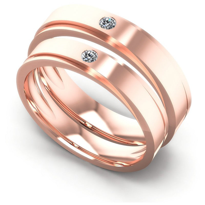Round Cut Diamonds Wedding Sets in 18KT White Gold