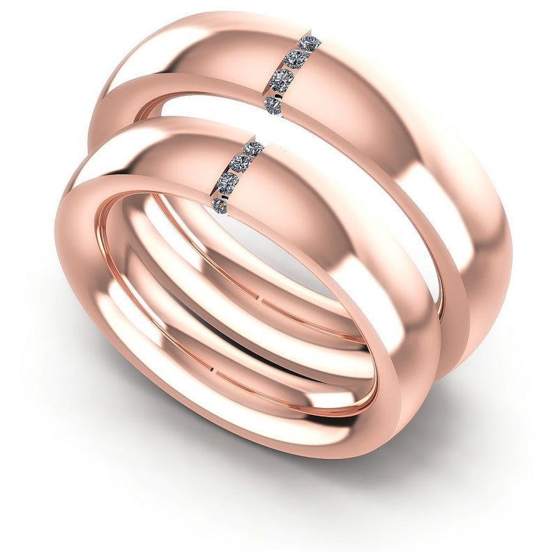 Round Cut Diamonds Wedding Sets in 18KT White Gold