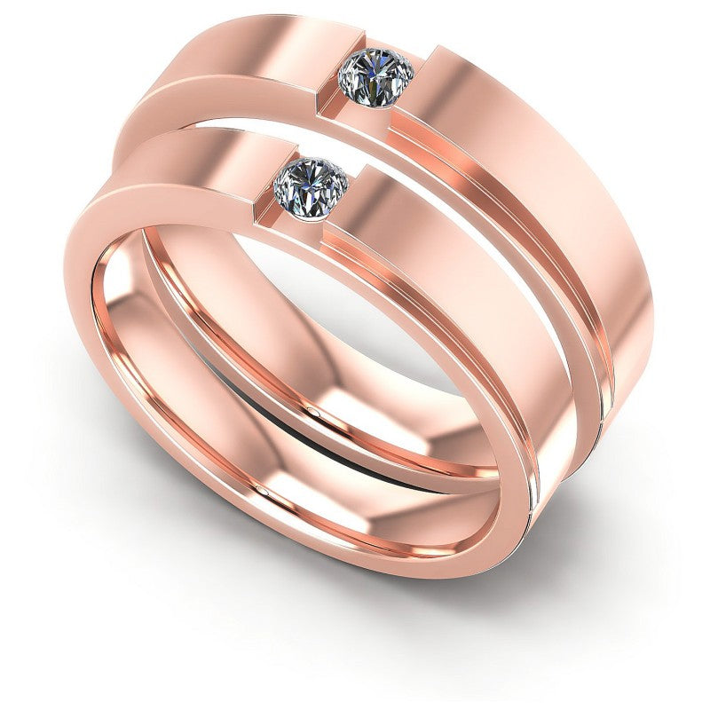 Round Cut Diamonds Wedding Sets in 18KT White Gold