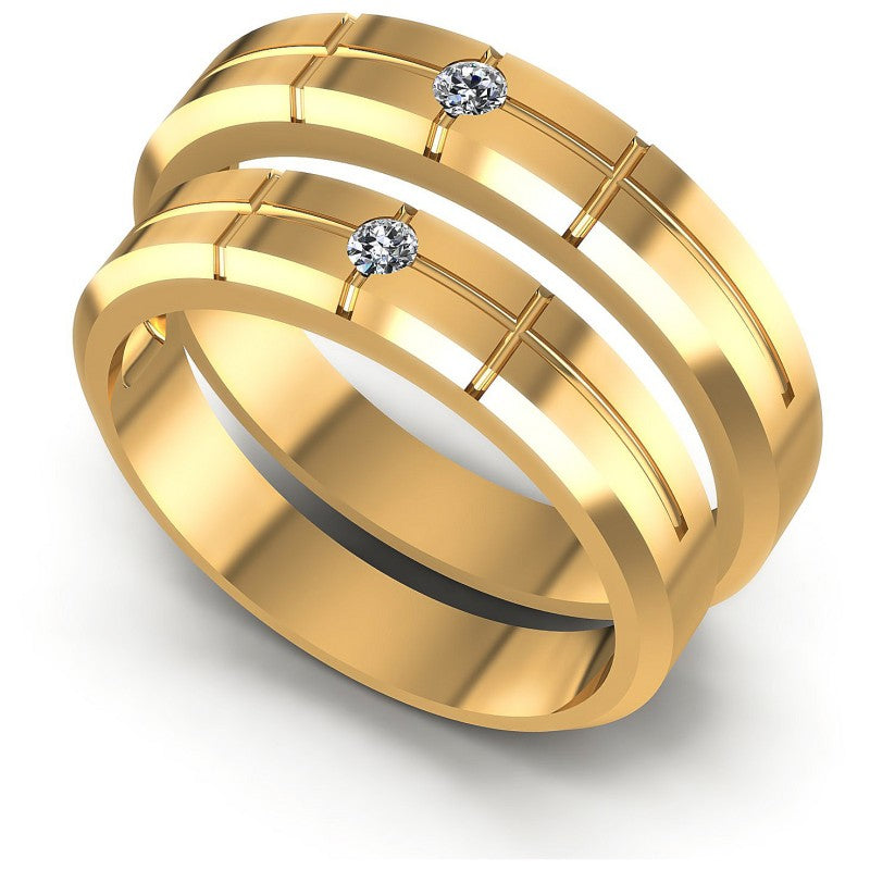 Round Cut Diamonds Wedding Sets in 14KT White Gold