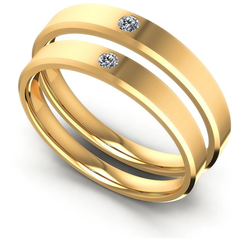 Round Cut Diamonds Wedding Sets in 14KT White Gold