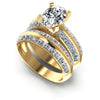 Princess And Oval Cut Diamonds Bridal Set in 14KT White Gold