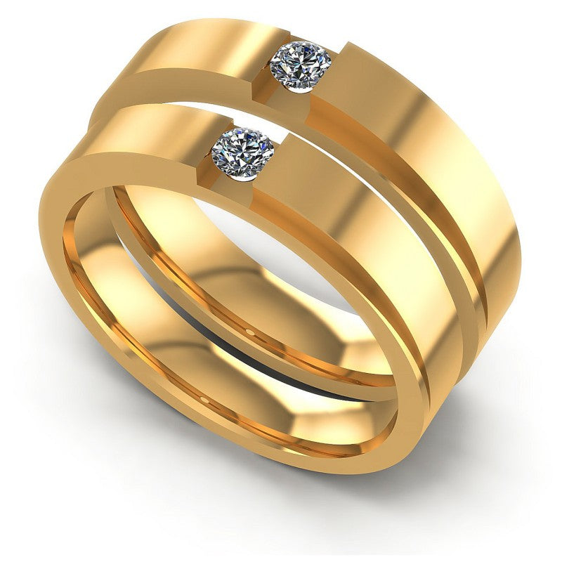 Round Cut Diamonds Wedding Sets in 14KT White Gold