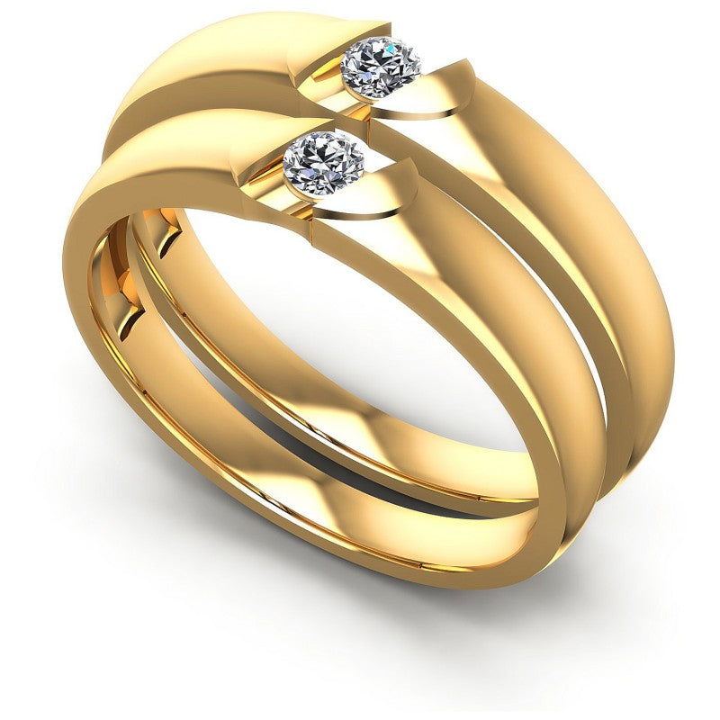 Round Cut Diamonds Wedding Sets in 14KT White Gold